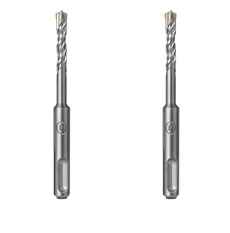 Set di Punte da Trapano a Testa a Croce con Punta in carburo for Marmo, Ceramica, Mattoni, Roccia, calcestruzzo, con Gambo Plus e Doppia scanalatura a Spirale(8PCS)