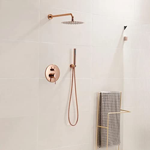 Complexe de 10 " en acier inoxydable ensemble de douche à main or rose