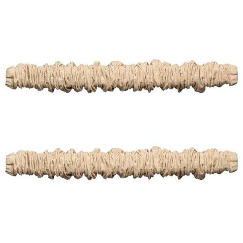 Image of EIFHYT Fabric Cord Cover & Chandelier Chain Cover 2 Pack 6Feet Length for Chandelier Lighting Wires Natural Burlap Easy to Install (Brown)