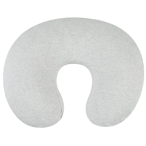 Image of Onacosht 100% Organic Cotton Nursing Pillow Cover Soft Breathable Jersey Feeding Pillow Slipcover Fits Standard Infant Nursing Pillow for Baby Boy and Girl, Grey Heather