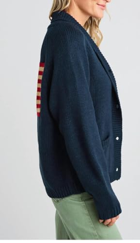 Fourth of July American Flag Knit Sweater Cardigan for Women Y2k USA Patriotic Vintage Knitwear Cardigans.3