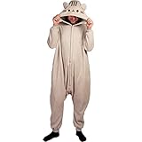 Pusheen Kigurumi Hooded One Piece Zip-up Costume, One Size