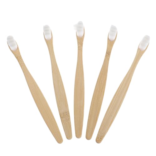 Ipetboom 5pcs Portable Toothbrush for Adults Ergonomic Design for Comfortable Grip for Sensitive Gums Travel Friendly Toothbrushes for Daily Use Minimalist Style for All Ages