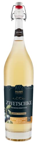 DOLOMITI Alte Zwetschke aus dem Barrique-Fass │ Zwetschken Premium Spirituose 36% vol. │ fruchtiger, angenehm milder Zwetschken-Schnaps │ 0.5 Liter in der Bügelflasche Cover
