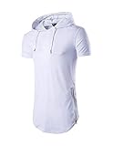 Defal Hipster Sudadera con Capucha y Cremallera Lateral de Manga Larga para Hombre - Multicolor - Small