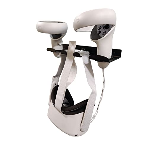 Gadget-Gear-Wall-Mount-Compatibles-with-Most-VR-headsets-Like-Oculus-Quest-2-Quest-1-Valve-Index-Rift-S-HP-Reverb-G2-Vive-Pro-HTC-Vive-Playstation-VR-Headset-and-Controllers-VR-Rack