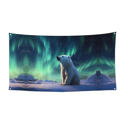 WZYCWB Pancarta de oso polar para decoración de fiesta adecuada para fiestas de cumpleaños o decoraciones de vacaciones