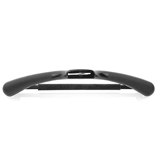 Hangerworld 10 Stabile Kunststoff Kleiderbügel 42cm Schwarz Rutschfester Hosensteg mit Schaumstoff