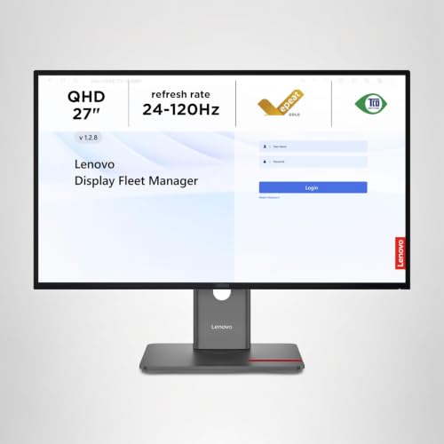 Lenovo ThinkVision P27QD-40 Monitor (68,6cm/27 [2560x1440] Lenovo ThinkVision P27QD-40 16:9 WQHD IPS 4ms 120Hz HDMI DisplayPort USB-C USB LAN VESA KVM)
