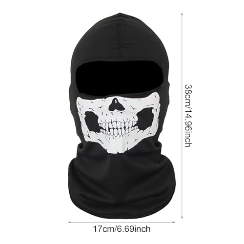 EUPSIIU Pack of 3 Ghost Mask Call of Balaclava Call of Duty Balaclava Skull Mask Balaclava Ghost Skull Full Face Mask Skeleton Motorcycle Ski Mask Men Hat Halloween Cosplay
