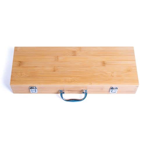 Miniatura 5 de EngraveMyMemories - Juego de parrilla de barbacoa de 11 piezas, estuche de viaje de madera de arce, regalos hechos a mano