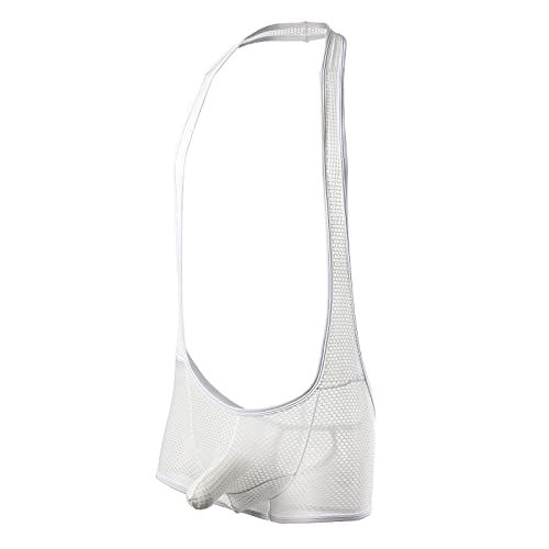 YUFEIDA Men's Athletic Supporters Stylish Bodysuit Slim Fit Jumpsuit Breathable Base Layers Boxer Back Open Leotard