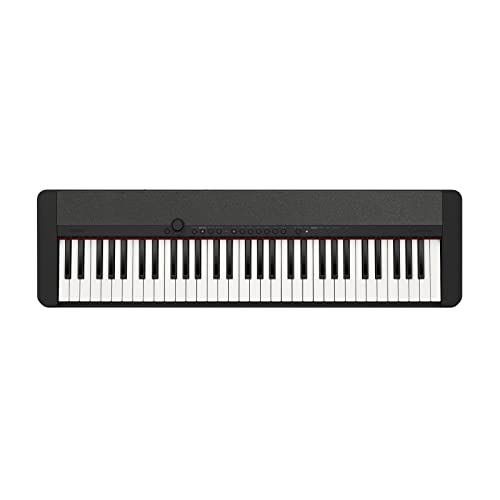 Casio Casiotone CT-S1BK Piano-Keyboard mit 61 anschlagdynamischen Tasten, 61 Sounds, schwarz