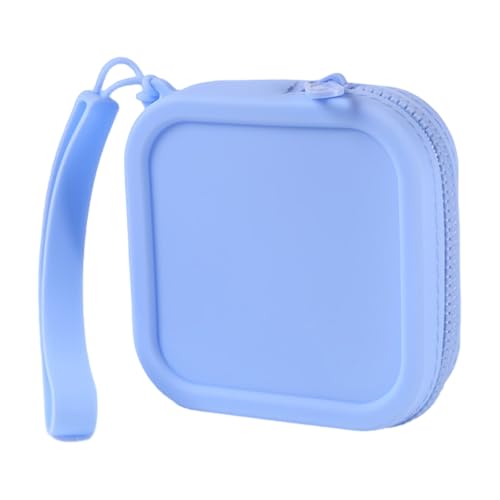 Petit porte-monnaie carré en silicone léger résistant à l'eau Petit sac de rangement pour...