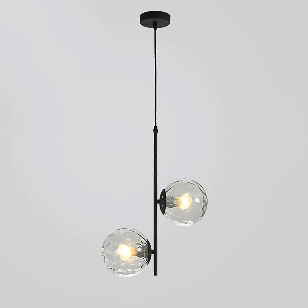 Lustre boule de verre rétro pour un éclairage de chevet chaleureux