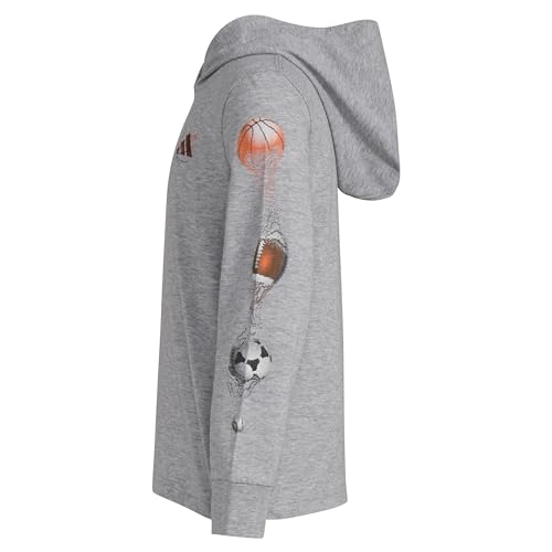 adidas Boys' Long Sleeve Cotton Bos Logo Hooded T-Shirt2