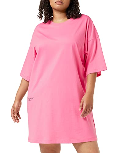 REPLAY W3629 .000.23188P Vestito Casual, 304 Pink