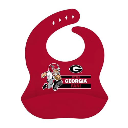 Baby Fanatic Georgia Silicone Bib - Premium Quality, Educational, and Fun Activity for Kids and Families - Great Gift Idea for Holidays, Birthdays, and Everyday Playtime – Soft Silicone Baby Bib