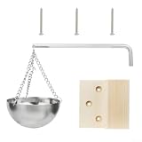 20cm Sauna Aromaschale aus Edelstahl und Fichtenmaterial zur Wandmontage über Sauna Heizquellen und Steinbetten