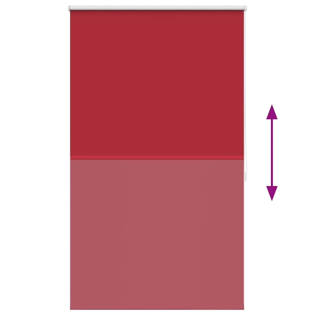 Tenda a Rullo Oscurante Termica 100x175 cm per Interni, Rosso | Isolamento termico per camera da letto e ufficio. Tessuto con retro riflettente argento per blocco luce e calore.
