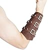jerbro 1 Pair Medieval Bracers Viking Leather Buckle Bracers Handmade Retro Arm Guard Bracelet Costume Accessory for Halloween Cosplay Carnival #3