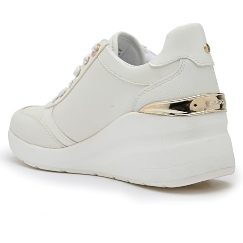Image of Aldo GRADSKIYA-IN100 Ladies White Wedge Sneakers