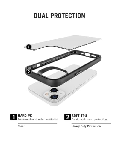 Image of DailyObjects Polycarbonate Case for iPhone 14 Compatible with Mag-Safe Wireless Charging,Hybrid Clear Slim Shockproof Back Cover