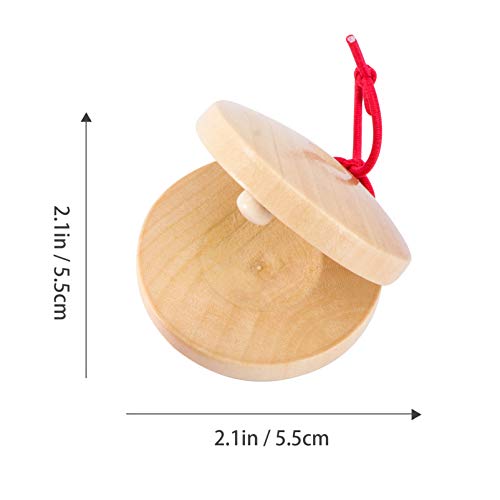 Balacoo 8 Pcs Wooden Finger Castanets Spanish Castanet Musical Instruments Rhythm Kids Toys For Baby Early Education Toy Party Favors Supplies Diy Craft #TOP6