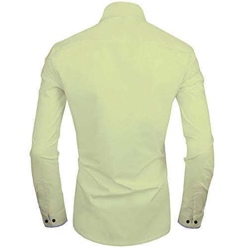 Image of Zombom Men's Solid Cotton Blend Regular Fit Full Sleeve Collared Neck Casual Shirt for Men