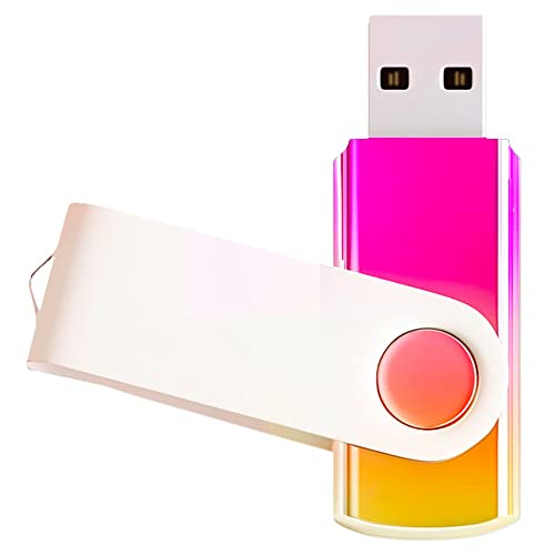 1 Pack Or Rose 64 Go Clé USB Dégradé Couleur USB 2.0 Memory Stick Vente en Gros En Vrac Pivotant Design Pouce Drive pour Stockage de Données
