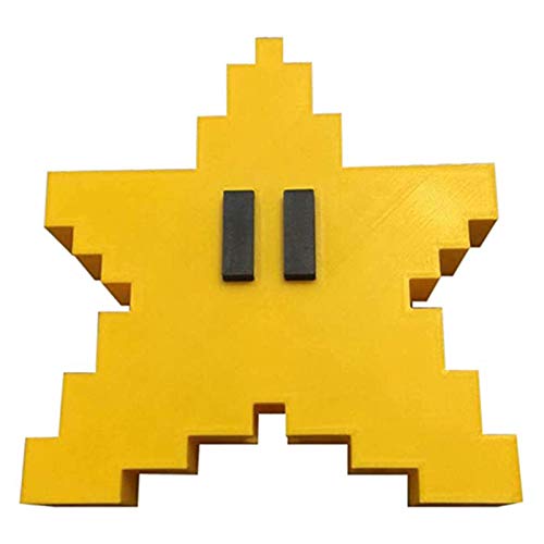 Christmas Tree Topper, Lighted Pixel Star 3D Glitter Lighted Tree Topper DIY Christmas Ornament Nostalgia of Nerd for Christmas Tree Decorations 6x6''