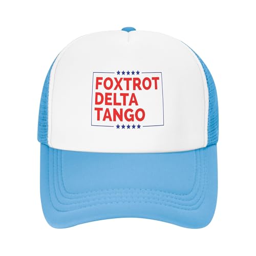 Foxtrot Delta Tango FDT Trucker Hats American Patriotic Hat Adjustable Mesh Back Baseball Cap for Kids