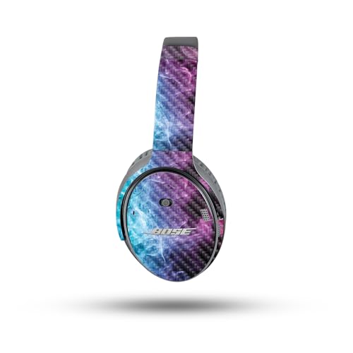 Image of MightySkins Carbon Fiber Skin Compatible with Bose QuietComfort 35 II Headphones - Mystic Smoke | Protective, Durable Textured Carbon Fiber Finish | Easy to Apply