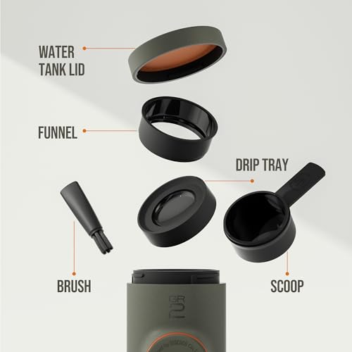 Image of WACACO Minipresso GR2 Espresso Machine Compatible Ground Coffee, Portable Coffee Maker 18 Bar Manually Operated, Espresso Maker On The Go,Ultra-Small For Travel Camping Fishing Climbing Riding