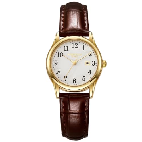 Montre femme CHRONOS : l'élégance étanche et facile à lire avec date intégrée