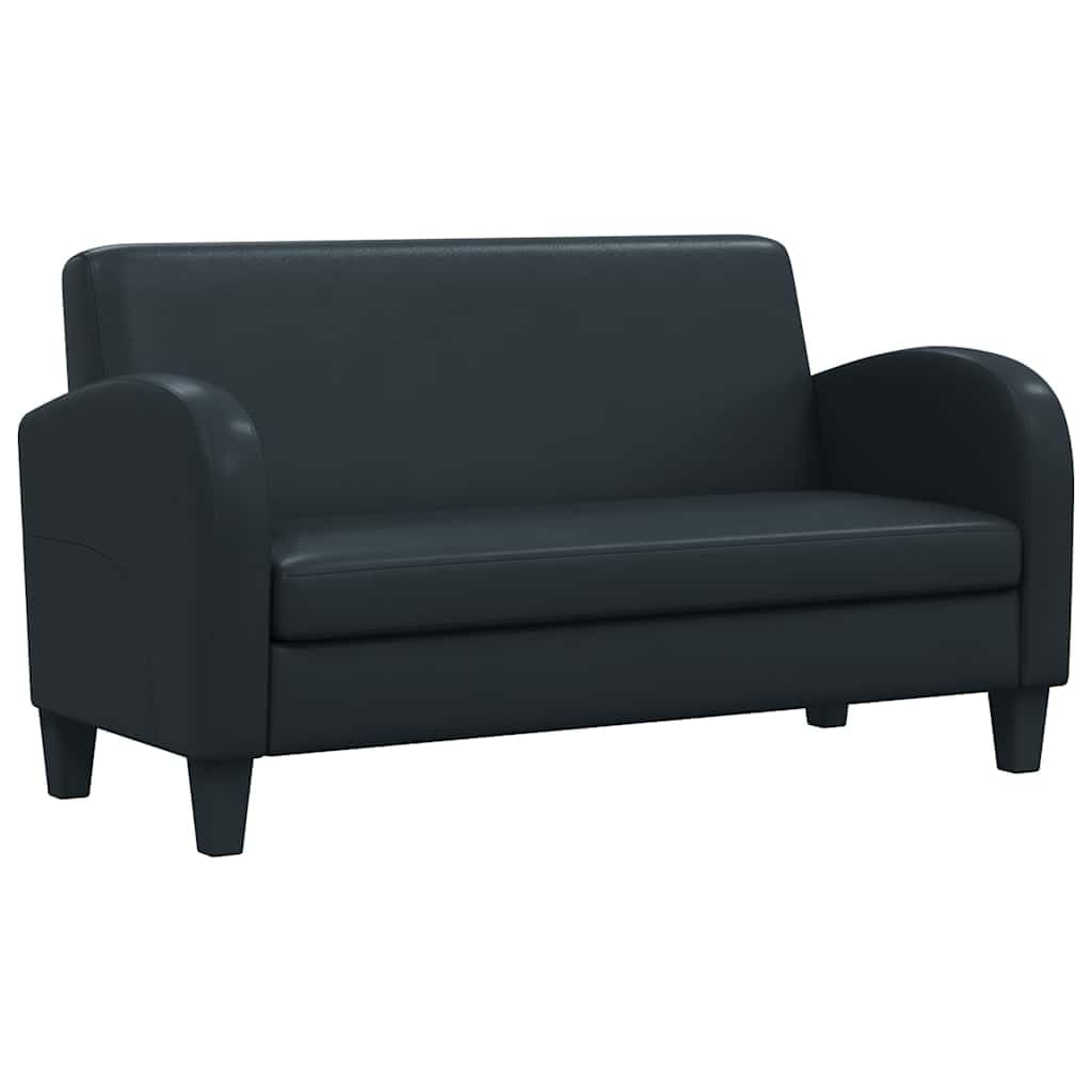 vidaXL Sofá 2 plazas Cuero Artificial Negro