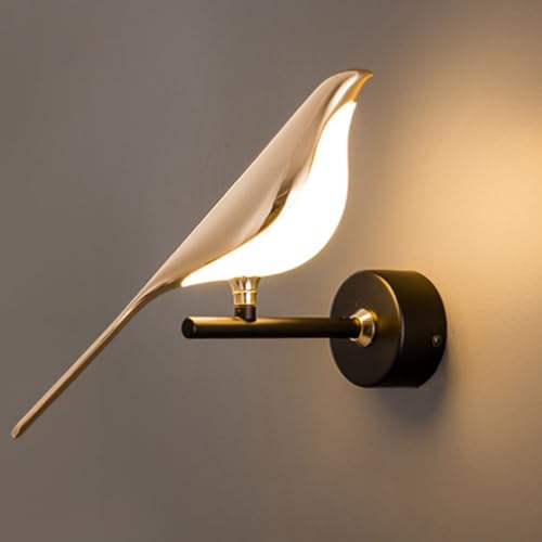 Applique murale LED 10W Animaux Oiseaux Lampe Murale Design Moderne Lampe Oiseaux 3000K Blanc chaud Lampe de lit Acrylique Eclairage mural Nordic Bird Lampe de...