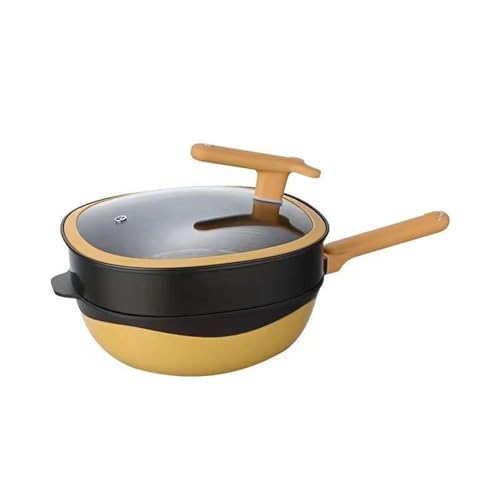 Wok antiadherente de aluminio 32 cm con tapa miniatura 1