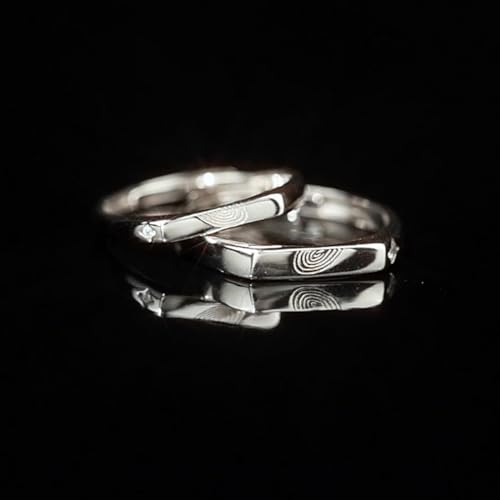 2pcs 18K White Gold Plated 925 Sterling Silver Bridal Couple Rings Bands | Wedding Engagement Anniversary Promise Ring Bridal Sets | Gift Box included2