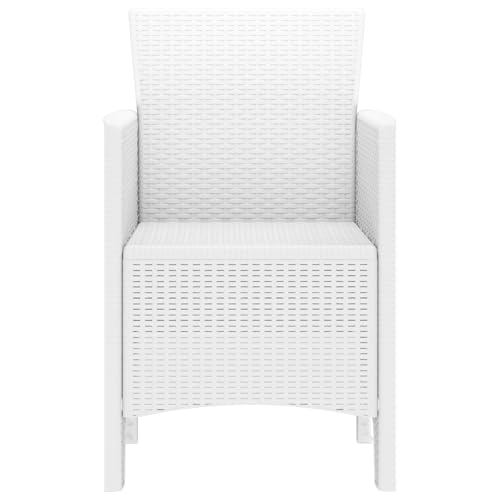 vidaXL Chaise de jardin Ensemble de 4 Poly rotin - vue 8