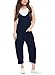 Cnkwei Girls' Casual Sleeveless Jumpsuits Spaghetti Strap Loose Romper Long Pants with Pockets