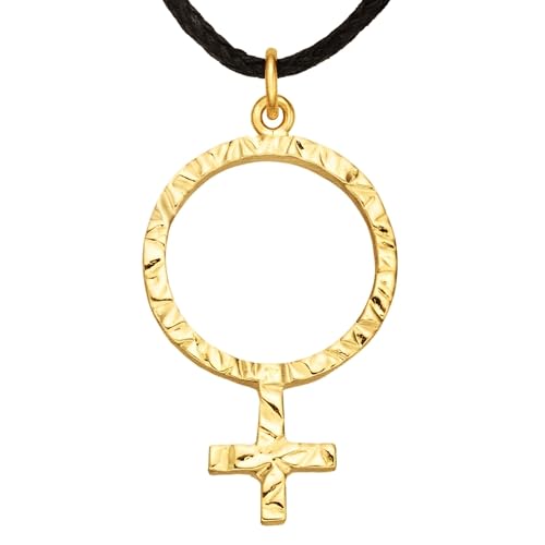 Feministisches Schmuckstück – Venus Halsband Anhänger für LGBTQ+ Pride, Women’s Empowerment & Queere Sichtbarkeit – Einzigartig & Handmade Statement Schmuck (Venus Schmuck, Silber Vergoldet)