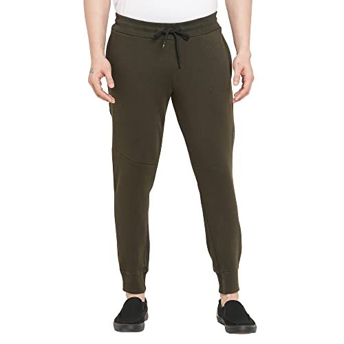 Image of Sweet Dreams Men Solid Joggers Olive