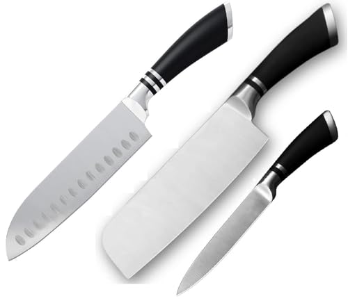 Image of Knife, Butcher Knife, Meat Cleaver Knife Chopping, Cooking Chef Butcher Knife, Sharp Santoku Knives, Kitchen Tools Utensils Nakiri, Blade 12 in (Pack of 3)