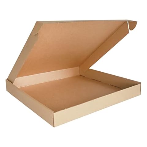 PACK4YA 360×353×43mm Medium Parcel Postal Boxes Royal Mail PiP Corrugated Cardboard Boxes for Posting, Large Square Brown Mailing Postage Shipping Box for Business or Gift Wrapping Packaging (5 Pcs) Cover