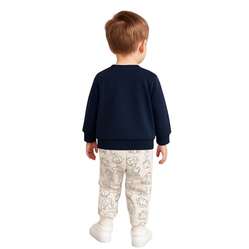Image of NOVA BLOOM Kids Clothes for Boys | Cotton Printed Sweatshirt and Pants Set, Lightweight Breathable Kids Dress Boy Outfit, Comfortable Baby Boy Dress for Summer and Winter Wear