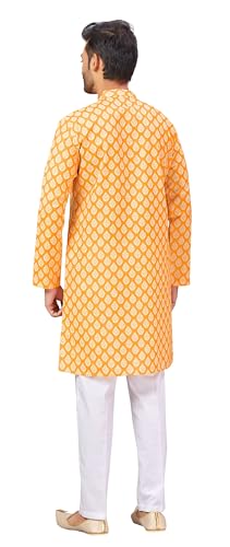Image of Studio Shringaar Men's Cotton Relaxed Fit Straight Kurta