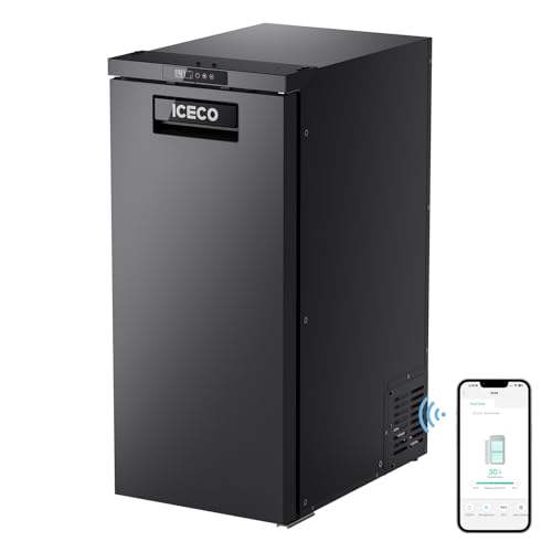 Image of ICECO BF86 12V RV Refrigerator, 91 Quart(3cu.ft) Car Refrigerator, RV Fridge Freezer with APP Control, 12 /24V DC Compressor Refrigerator, Electric Cooler for Truck, Camping, Travel