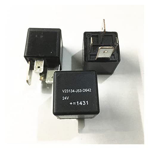 Relé automotriz V23134-J53-D642 de 24V y 4 pines para alta potencia en camiones