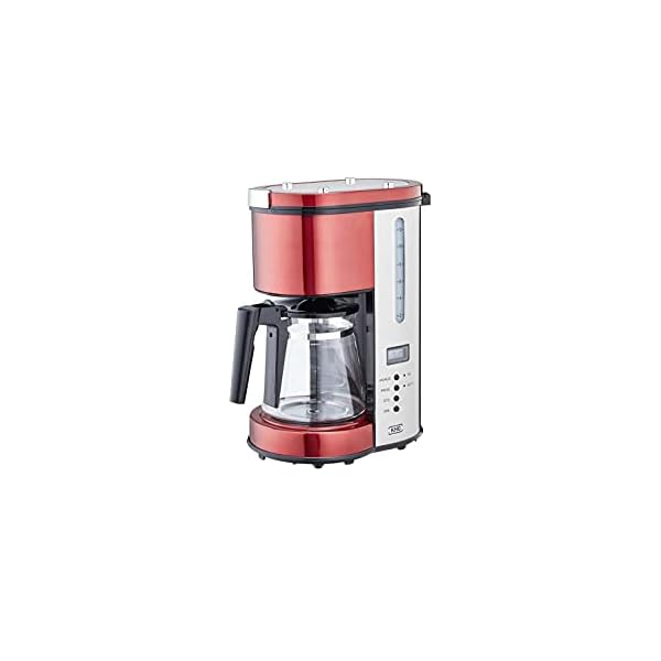 KHG Kaffeemaschine KA-114(MRE) in rot, Filterkaffeemaschine mit Glaskanne, 1,25 Liter, Kapazität für 10 Tassen, 900 W… – Bild 4